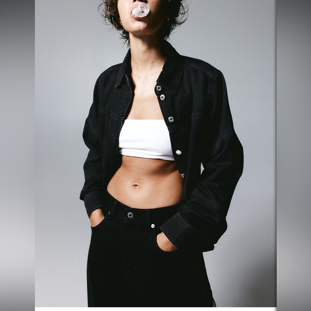 H&M Eco-Friendly Cotton Blend Denim Shirt NWT!!